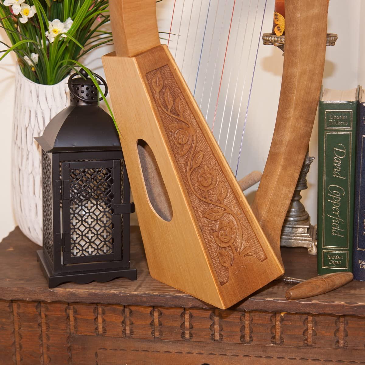 Roosebeck Baby Harp 12 String Walnut + Extra String Set & Tuning Tool