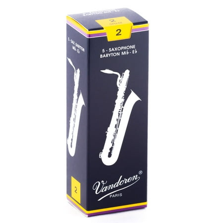 Vandoren Bari Sax Traditional Reeds Strength #2; Box of 5