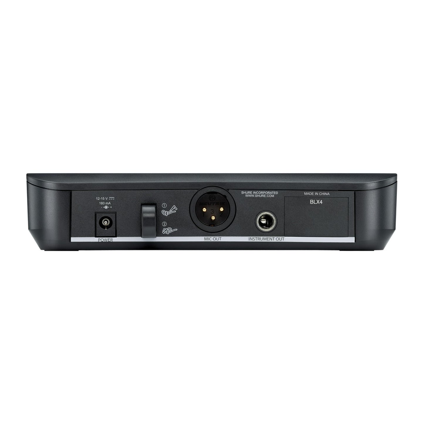 Shure BLX14 UHF Wireless System - Perfect for Guitar and Bass with 1/4 Jack - 14-Hour Battery Life, 300 ft Range | Includes 1/4" Jack Instrument Cable & Single Channel Receiver | H9 Band