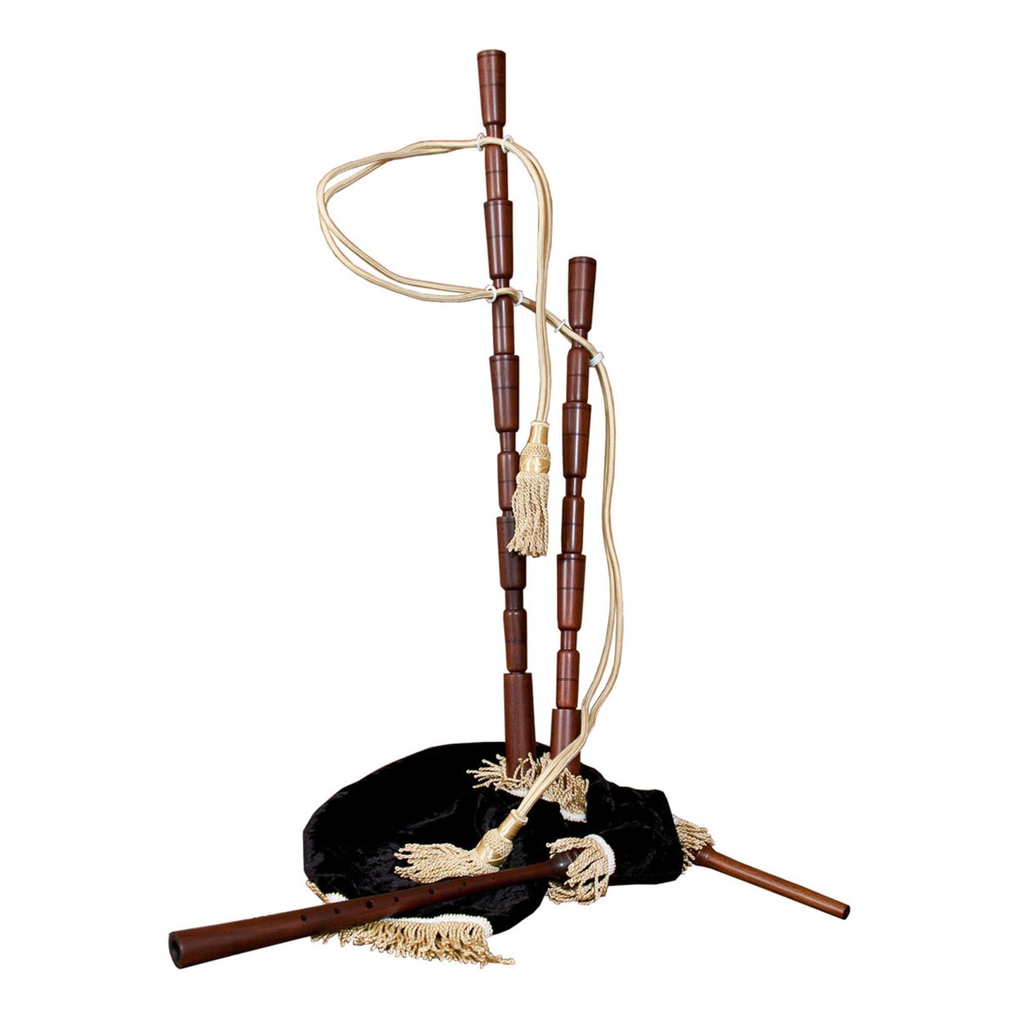 Roosebeck Medieval Sheesham Bagpipe without Mounts with Black Velvet Cover