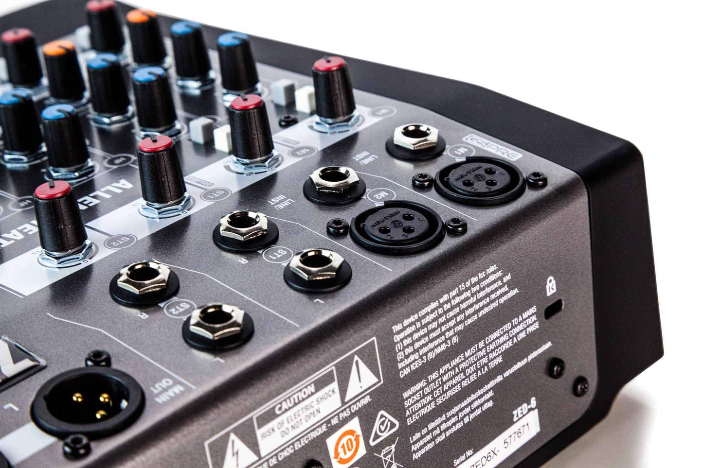 Allen & Heath ZED-6 – Ultra Compact 6-Input Audio Mixer (AH-ZED-6)