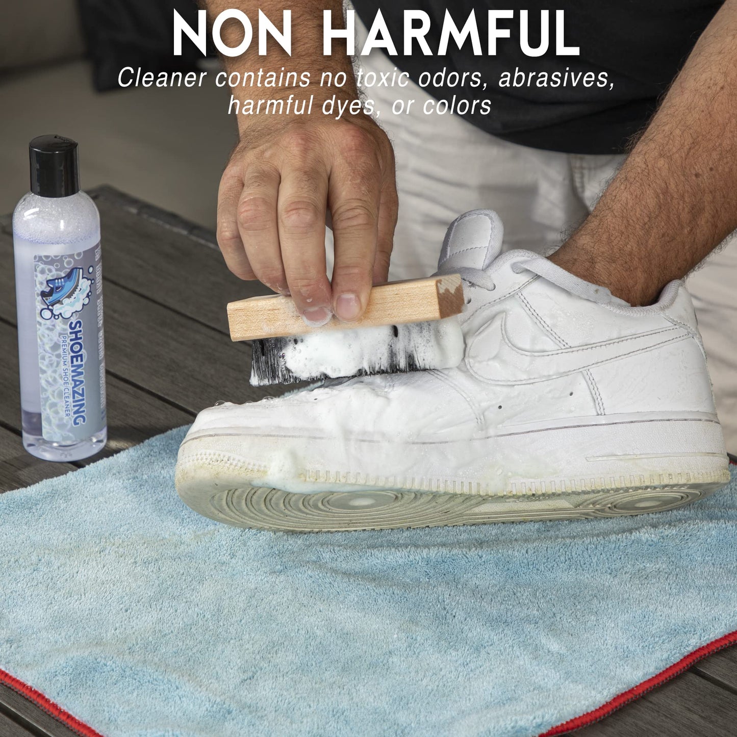 Shoemazing Shoe Cleaner Kit - Premium 8 oz Cleaning Solution with Brush - Works On All Shoes. Suade-leather-Canvas-Nubock-Mesh