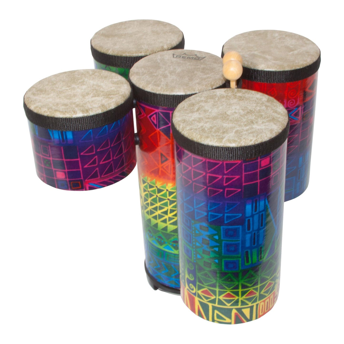 Remo ET5005-17 5-Piece Drum Set Rainbow Cluster Drum Set