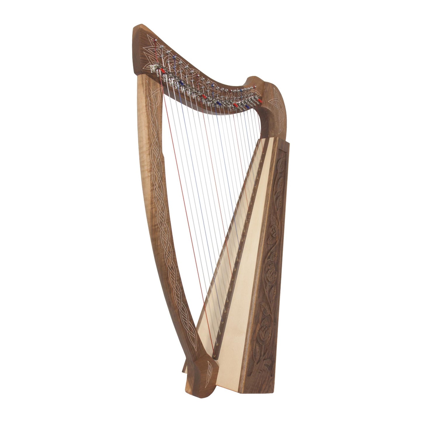 22-String Roosebeck Heather Harp w/Chelby Levers - Walnut