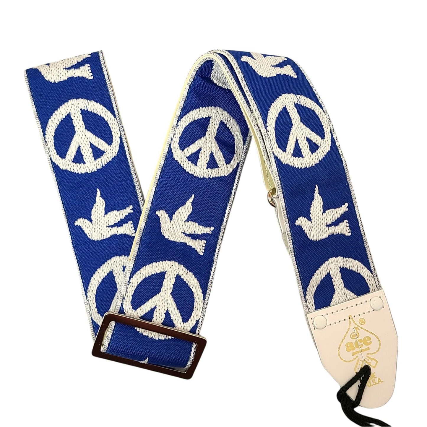 Ace Vintage Reissue Guitar Strap by D’Andrea – Vintage Rock Style – Adjustable – Fits Electric, Acoustic & Bass