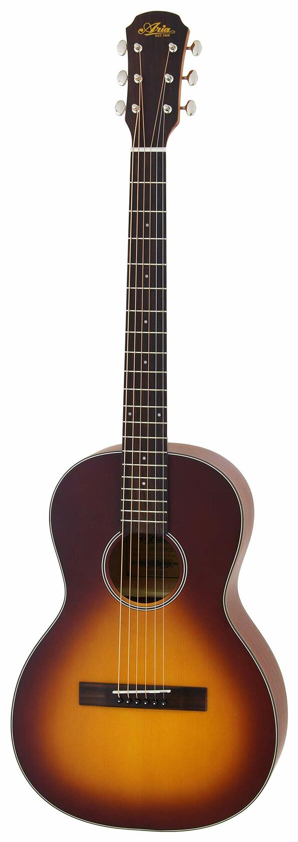 Aria Vintage 100 series 6 String Parlour Acoustic Guitar Matte Tobacco Burst (ARIA-131-MTTS)