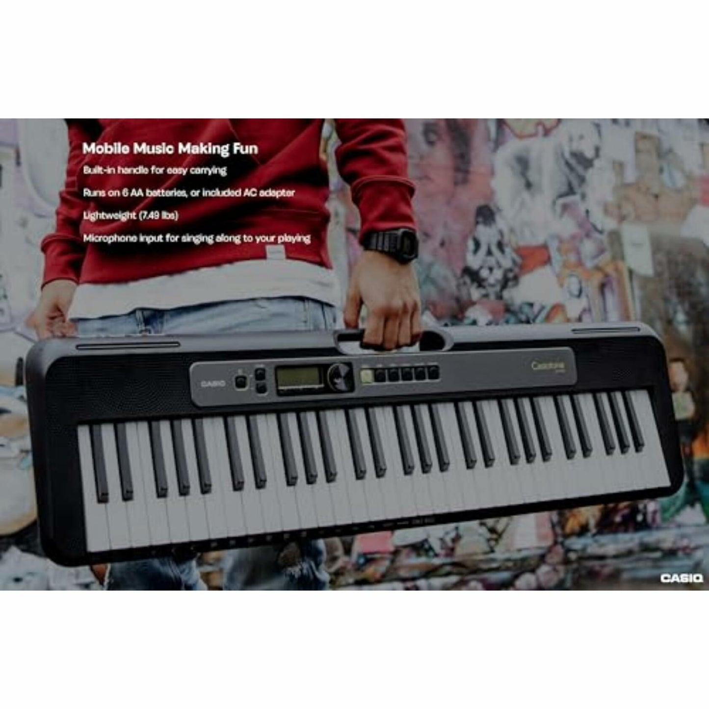 Casio Casiotone LK-S250 – 61-Key Lighted Portable Keyboard | Touch Response| Key Lighting System, 400 Tones, Dance Music Mode | 60 Songs + 4-Stage Lesson System