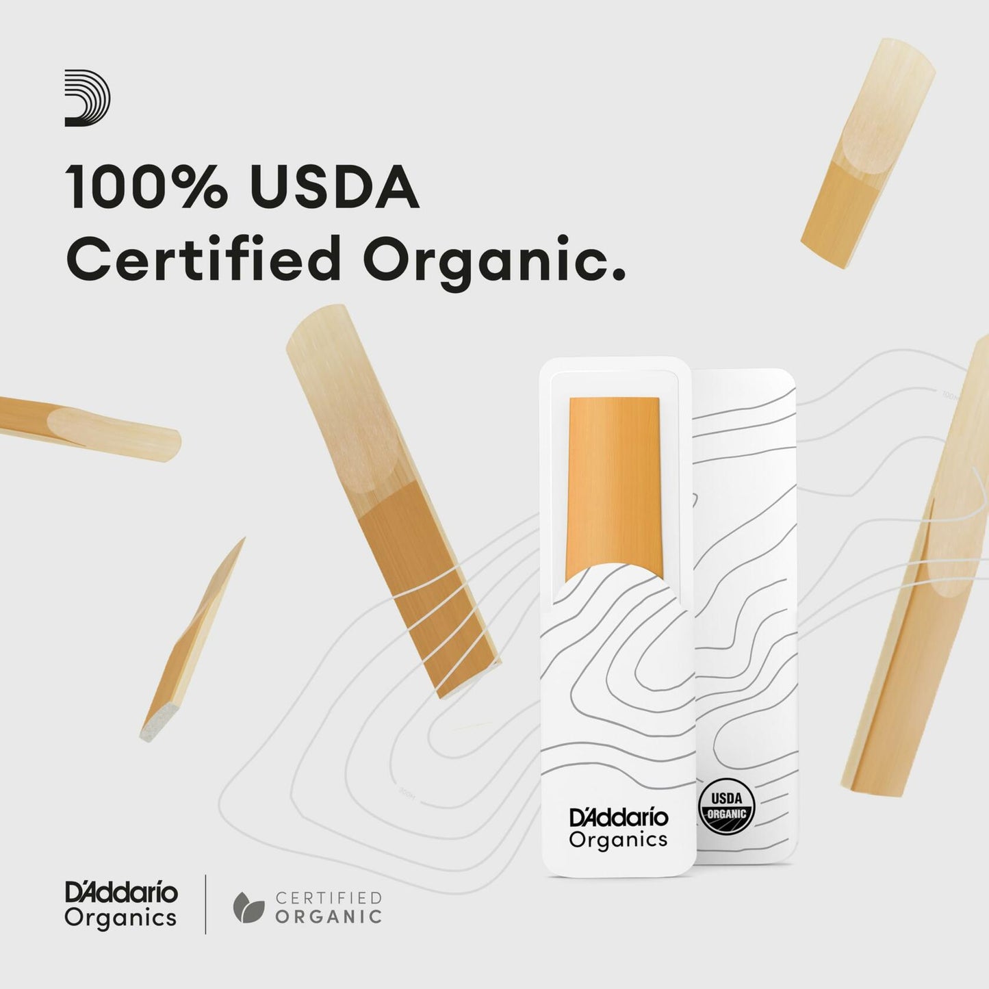 D'Addario Woodwinds Rico Woodwinds Hemke Tenor Sax Reeds, Strength 2.5, 5-pack - RHKP5TSX250