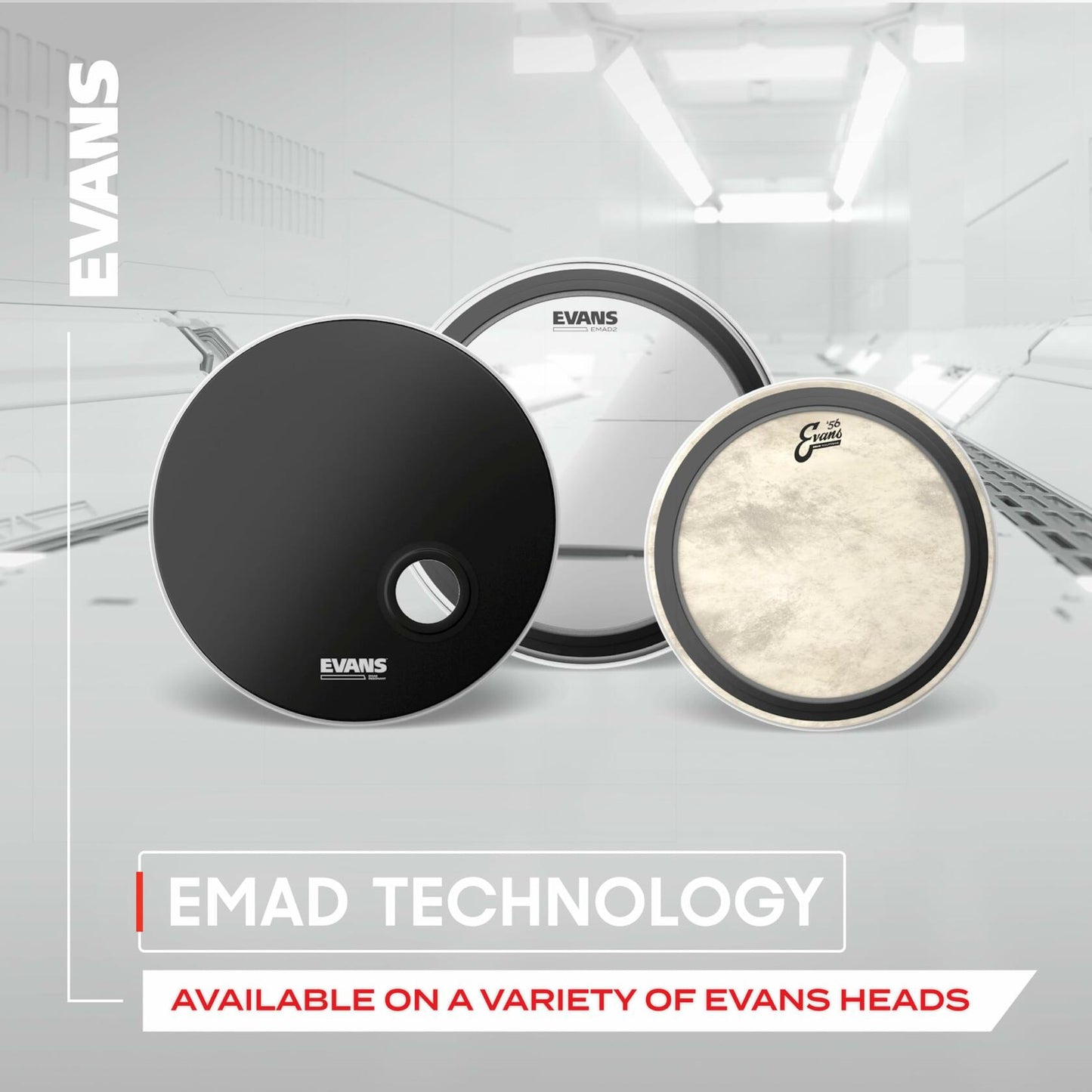 Evans UV EMAD Bass Drumhead, 18 inch