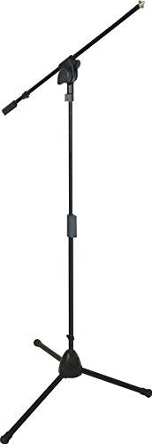 QUIK LOK Professional Microphone Stand Featuring Cast-Alloy Tripod Base and Fixed Length Mic Metal Boom Swivel (A-512)