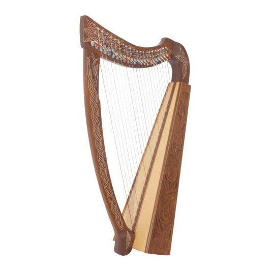 Roosebeck Heather Harp 22-String Chelby Levers, Sheesham Thistle