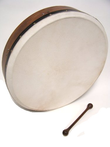 ROOSEBECK TUNABLE SHEESHAM BODHRAN CROSS-BAR SOFT NATURAL HEAD 18-BY-3.5-INCH