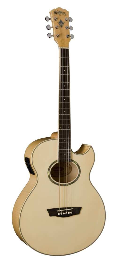 Washburn Festival Series 6 String Acoustic-Electric Guitar, Right, Natural (EA20-A)