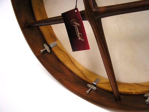 ROOSEBECK TUNABLE SHEESHAM BODHRAN CROSS-BAR SOFT NATURAL HEAD 18-BY-3.5-INCH