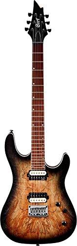 Cort KX Series KX300OPRB, Mahogany Body w/Spalted Maple Top, EMG, Open Pore Raw Burst Finish