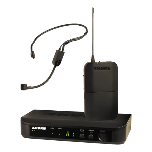 Shure BLX14/P31 UHF Wireless Microphone System - Perfect for Speakers, Performers, Presentations - 14-Hour Battery Life, 300 ft Range | Includes PGA31 Headset Mic, Single Channel Receiver | J11 Band