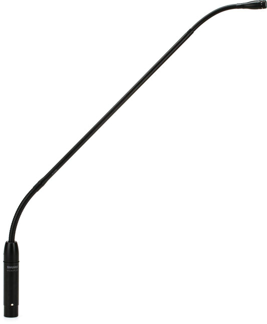 Shure MX418/C Cardioid Condenser Microphone, 18" Gooseneck with Attached XLR Preamp, Shock & Flange Mount, Snap-Fit Foam Windscreen