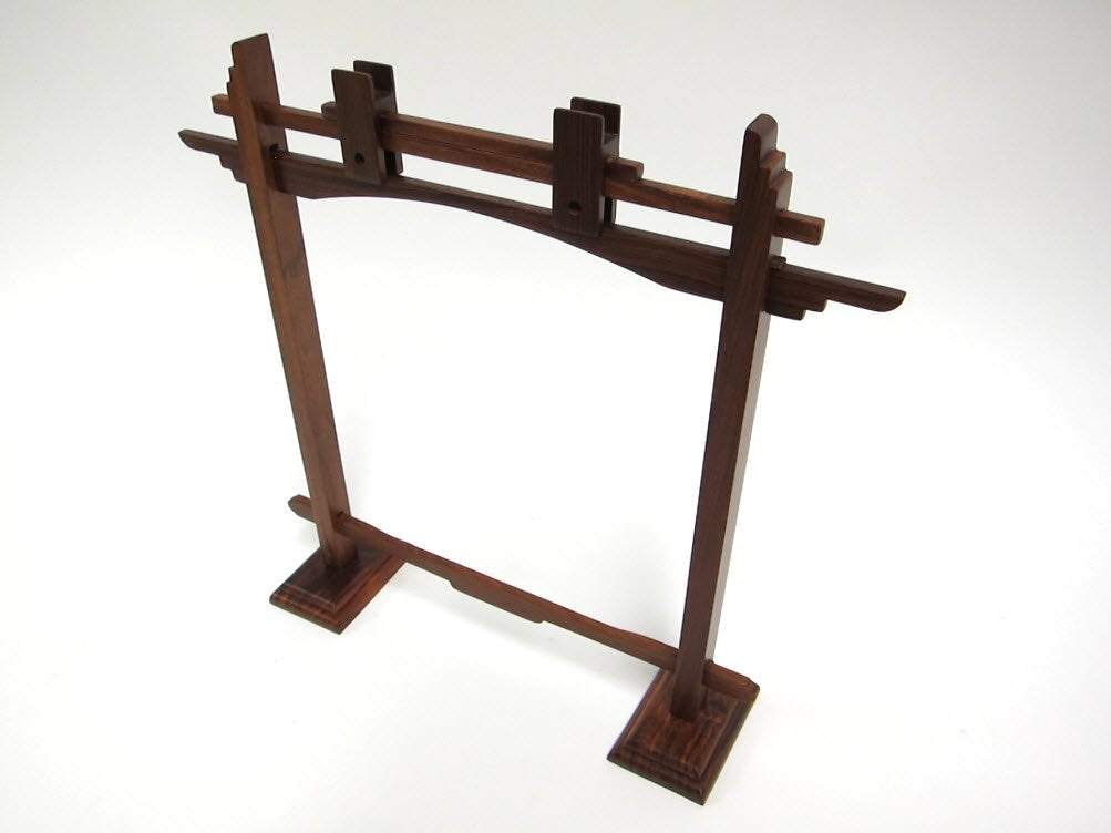 DOBANI Gong Stand, Rosewood, Pedestal, 10-Inch