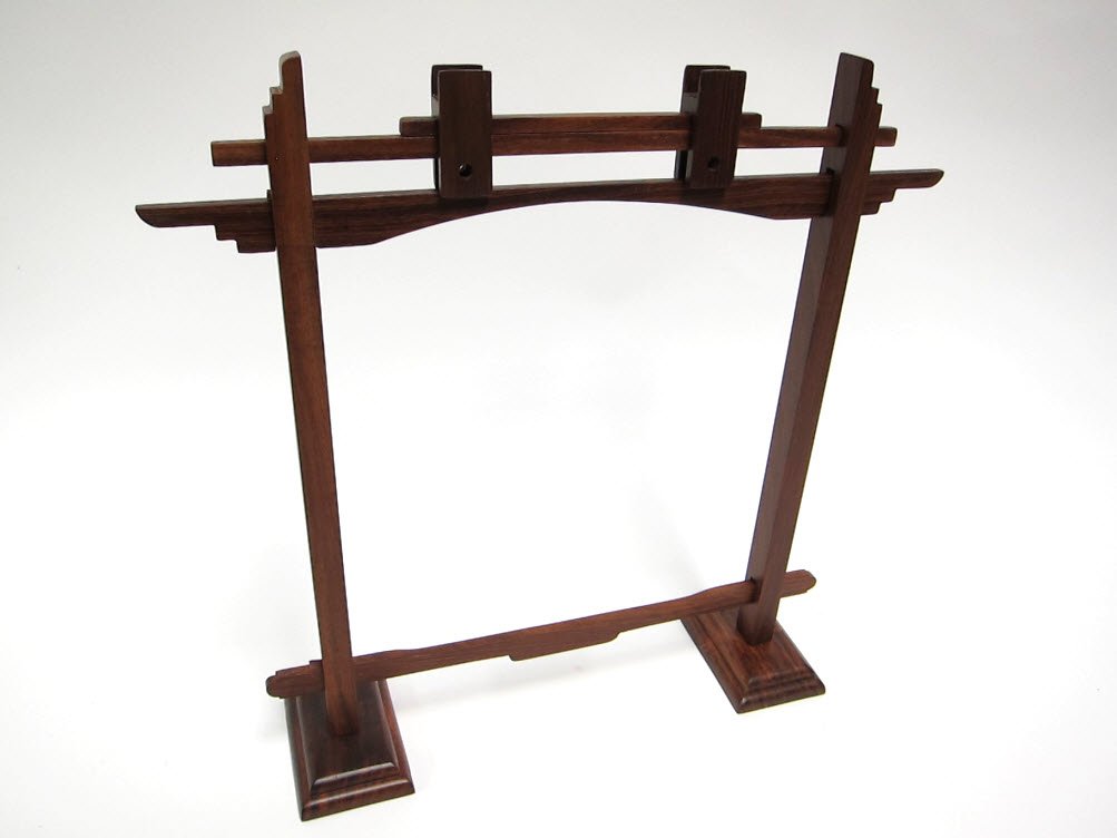 DOBANI Gong Stand, Rosewood, Pedestal, 10-Inch