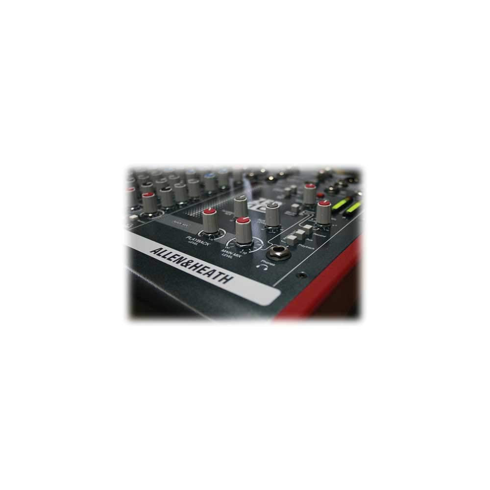 Allen & Heath ZED-10 - Touring Quality Audio Mixer with 2 Mic/Line, 2 Mic/Line/DI, 3 Stereo Line and USB I/O (AH-ZED-10),Black and Red