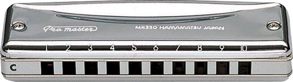 SUZUKI Harmonica, Silver with chrome plating (MR-350-D)