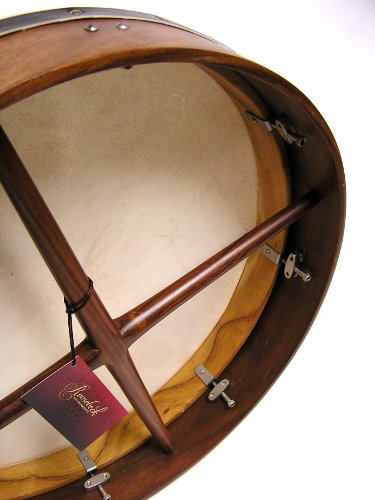 ROOSEBECK TUNABLE SHEESHAM BODHRAN CROSS-BAR SOFT NATURAL HEAD 18-BY-3.5-INCH