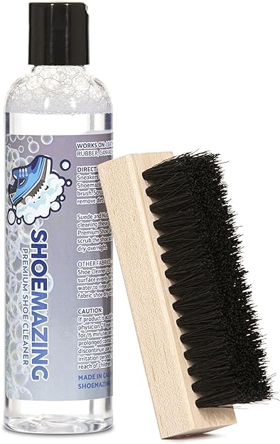 Shoemazing Shoe Cleaner Kit - Premium 8 oz Cleaning Solution with Brush - Works On All Shoes. Suade-leather-Canvas-Nubock-Mesh