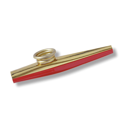 The Acme Kazoo Metal Grover FN125 First Note - Gold and Red 8.5 x 3.5 x 1.4 inches