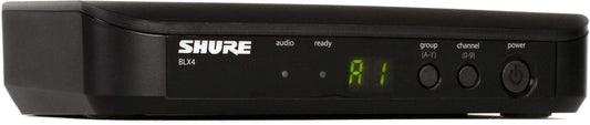 Shure BLX4 Single Channel Wireless Receiver with Frequency QuickScan, Audio Status Indicator LED, XLR and 1/4-inch Outputs - for use with BLX Wireless Systems (Transmitter Sold Separately) | H11 Band"