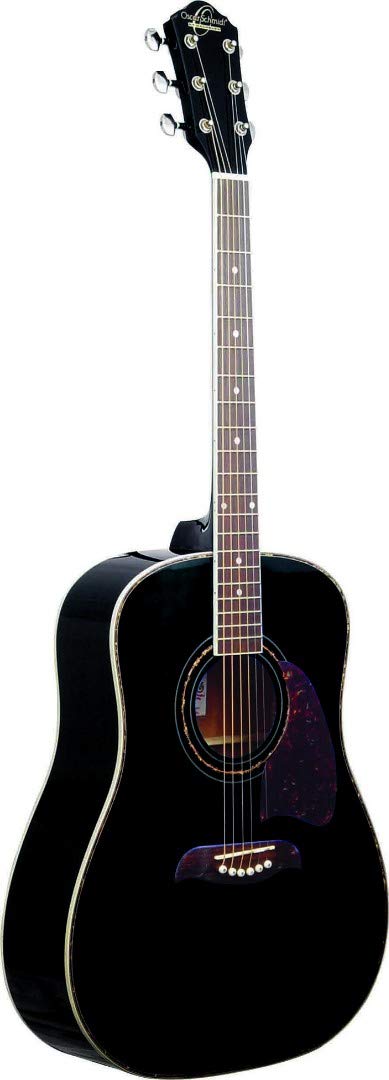 Oscar Schmidt OG2B-A-U Acoustic Dreadnought Size Guitar. Black