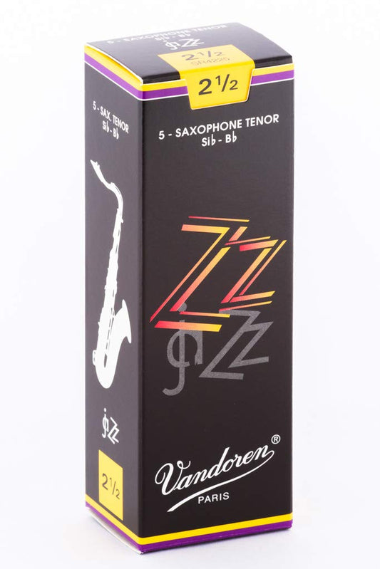 Vandoren Tenor Sax ZZ Reeds Strength #2.5; Box of 5