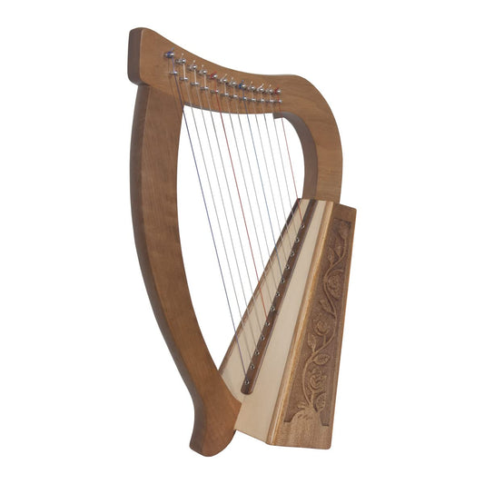 Roosebeck Baby Harp 12 String Walnut + Extra String Set & Tuning Tool