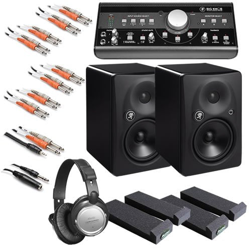 Mackie HR624mk2 (Pair) Monitor STUDIO BUNDLE w/ Big Knob Controller