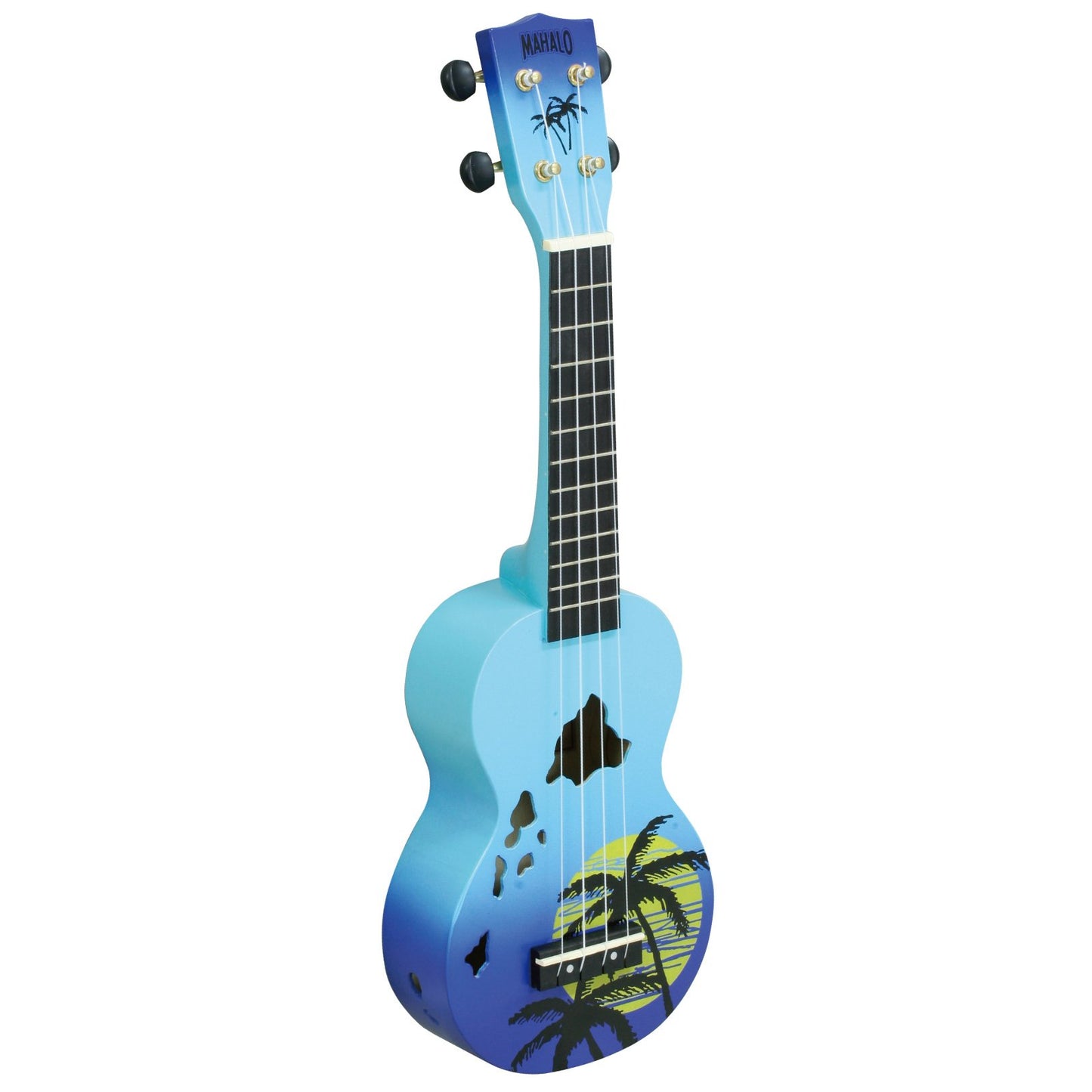 Mahalo Ukuleles Mahalo Designer Series Ukulele, Right Handed, Blue Burst, Soprano (MD1HA bub)