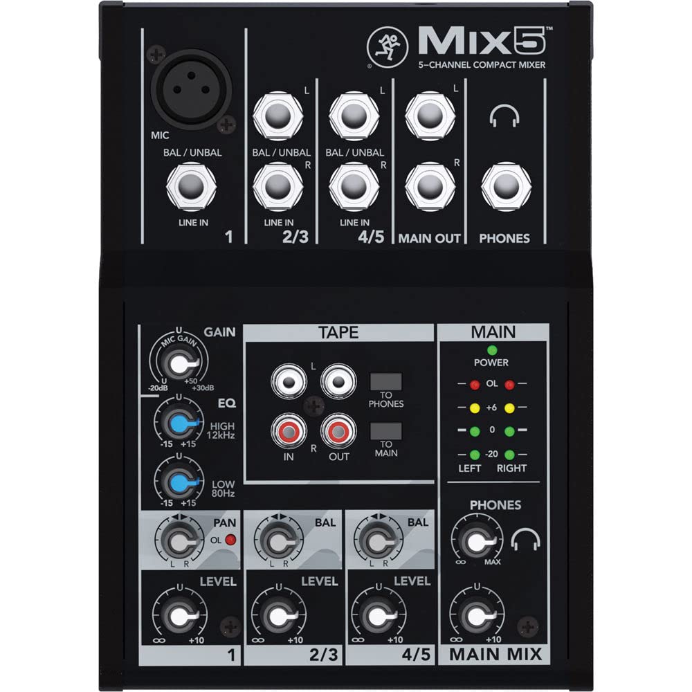 Mackie Mix5 5-Channel Compact Mixer