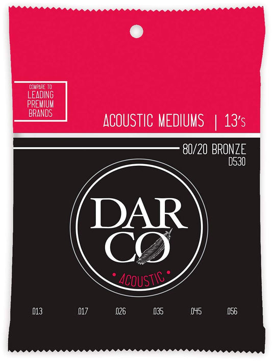 Darco Acoustic Strings, 80/20, 6 String, Medium