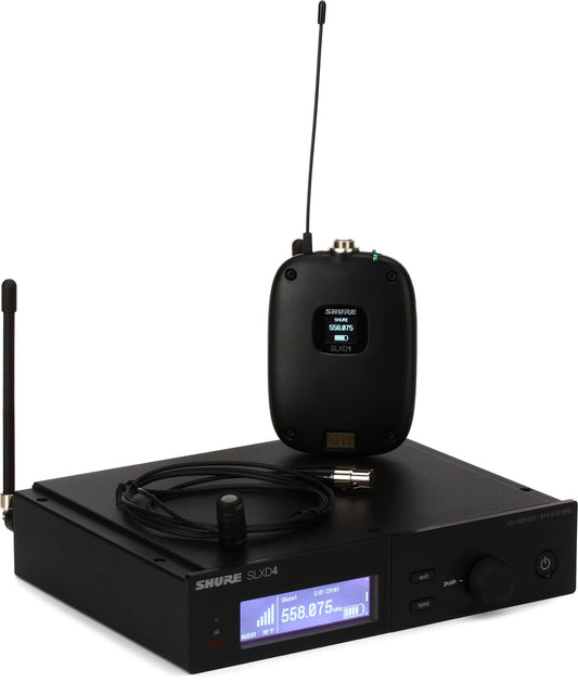 Shure SLXD14/85 Wireless Microphone System with Bodypack and WL185 Lavalier Mic, SLXD14/85-J52