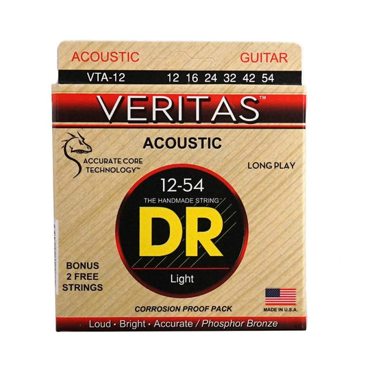 Dr. Veritas vta-210 – 12 Light Acoustic Guitar Strings Set of 6