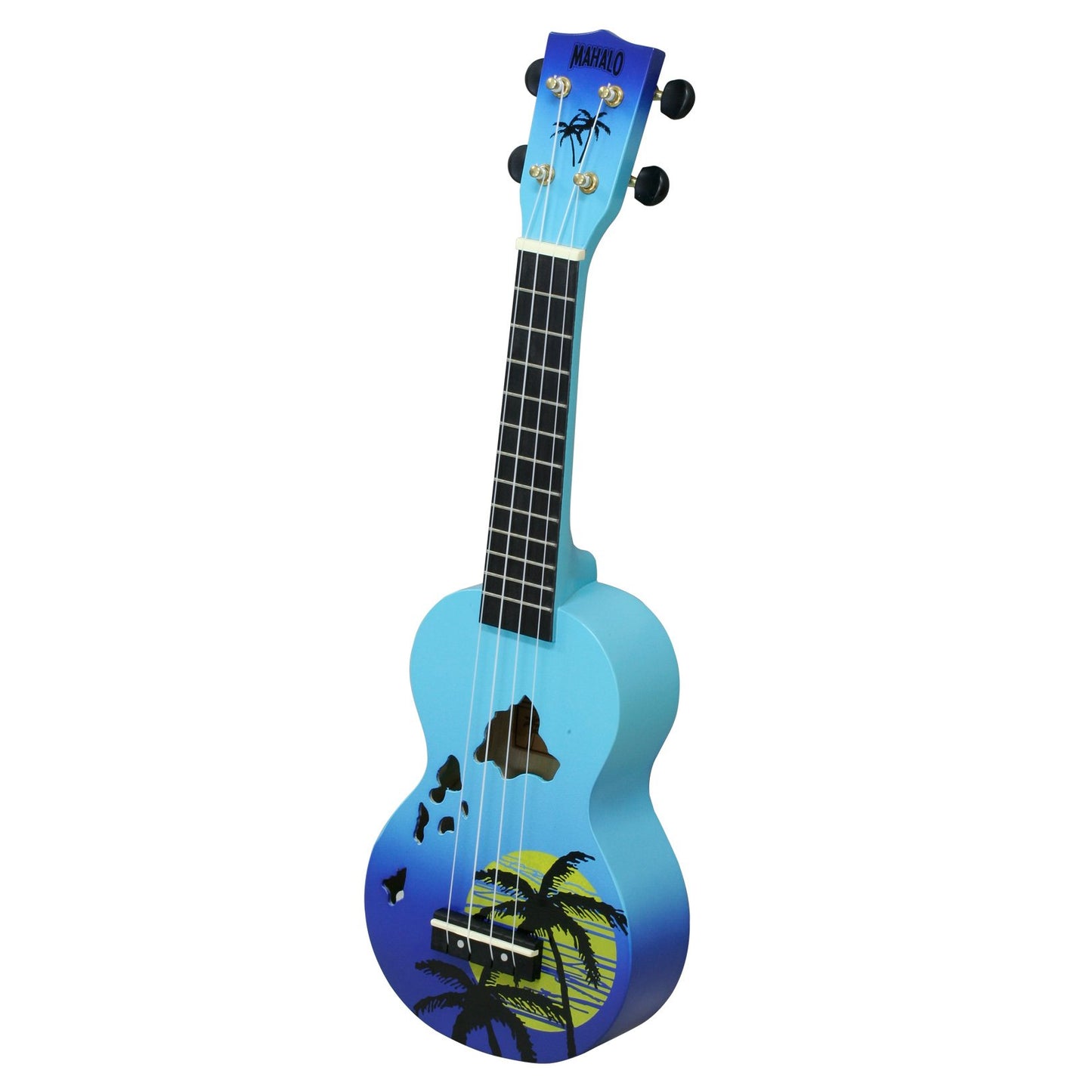 Mahalo Ukuleles Mahalo Designer Series Ukulele, Right Handed, Blue Burst, Soprano (MD1HA bub)