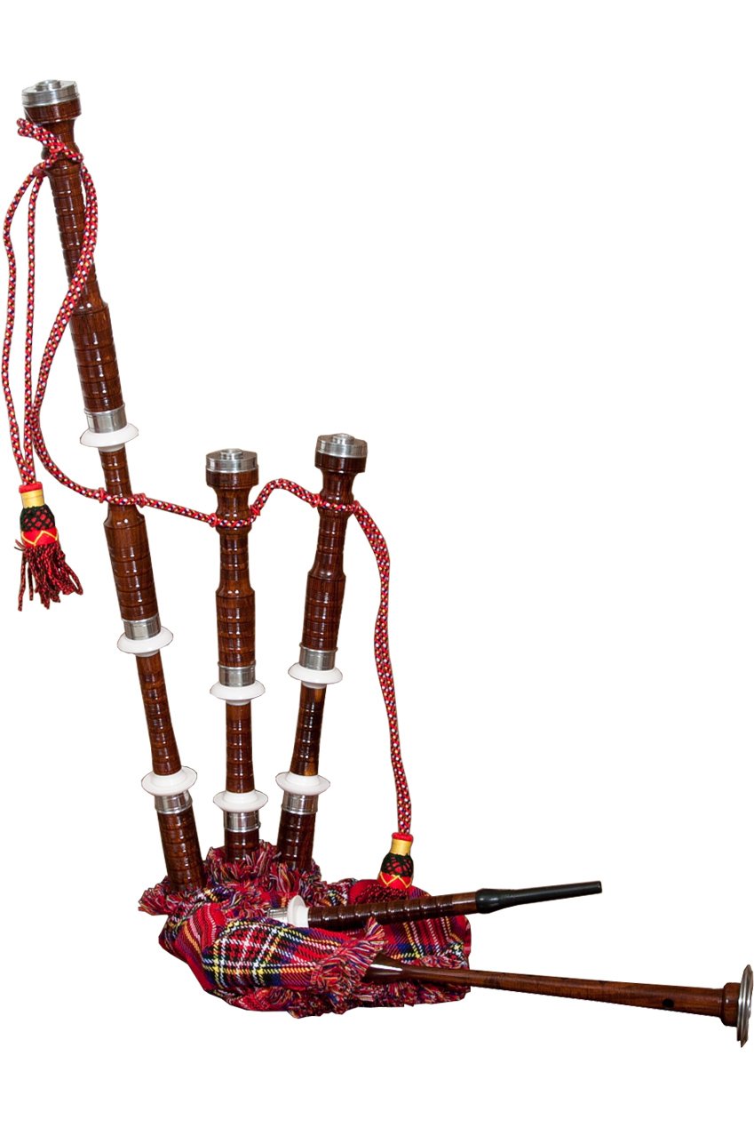 Roosebeck Full Size Sheesham Bagpipe w/ Tartan Cover