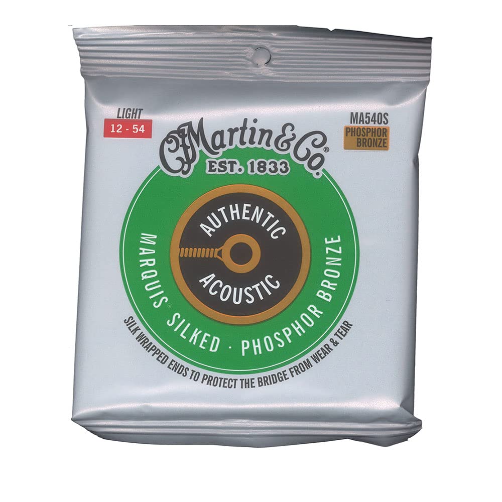 MARTIN MA540S Marquis Silked Phospher Bronze Light Acoustic Guitar Strings Set of 5