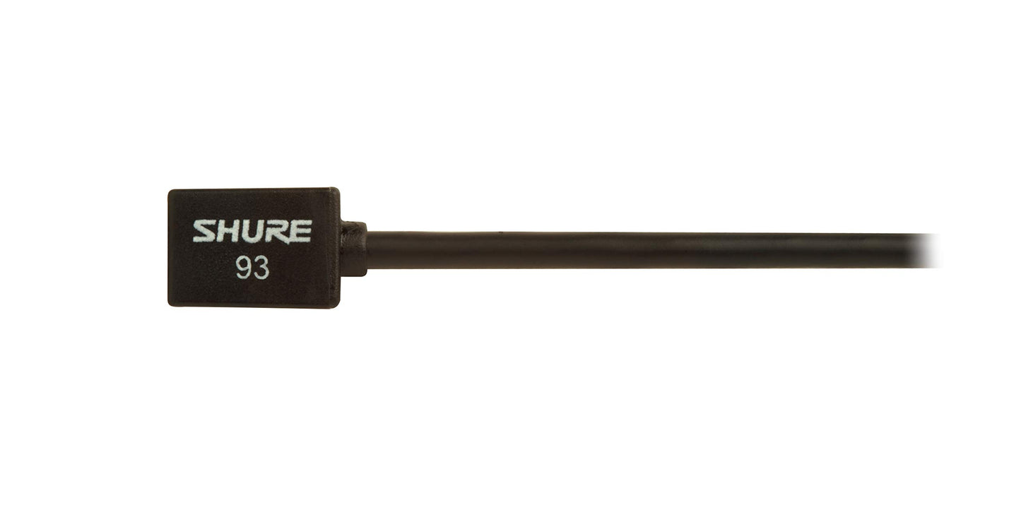 Shure WL93 Series Subminiature Condenser Lavalier Microphones,WL93- Black, with 4-Foot (1.2 m) Cable