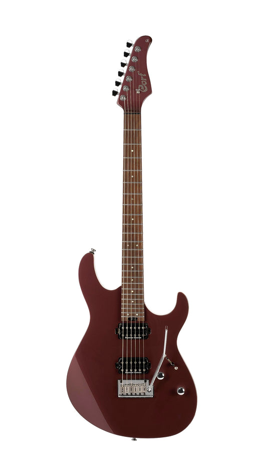 Cort 6 String Solid-Body Electric Guitar, Right, Vivid Burgundy, Full (G300PROVVB)