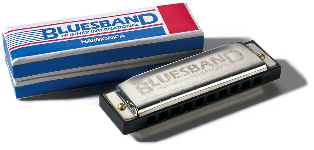 HOHNER Blues Band Harmonica, Key of C, Chrome (1501BX)