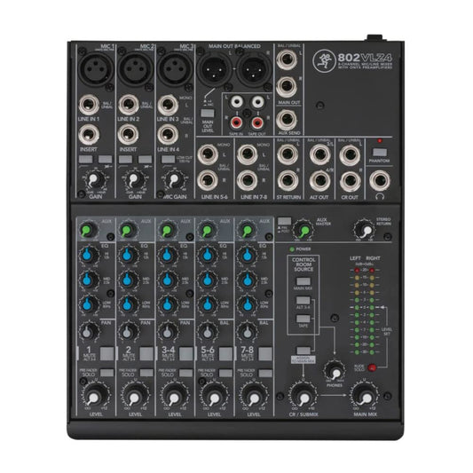 Mackie 802VLZ4, 8-channel Ultra Compact Mixer with High Quality Onyx Preamps