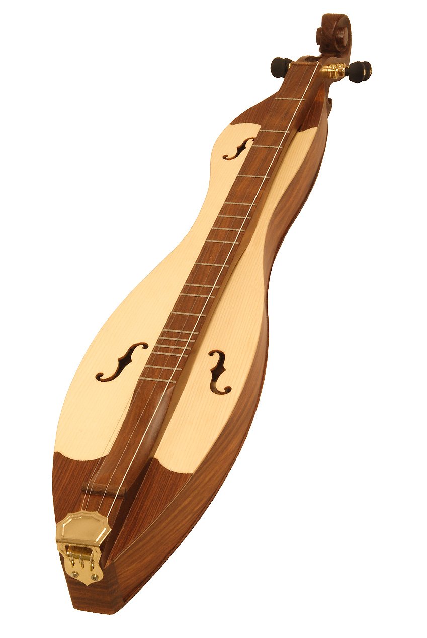 Roosebeck DMCRT4 4-String Cutaway Mountain Dulcimer, F-Hole Openings and Scrolled Pegbox