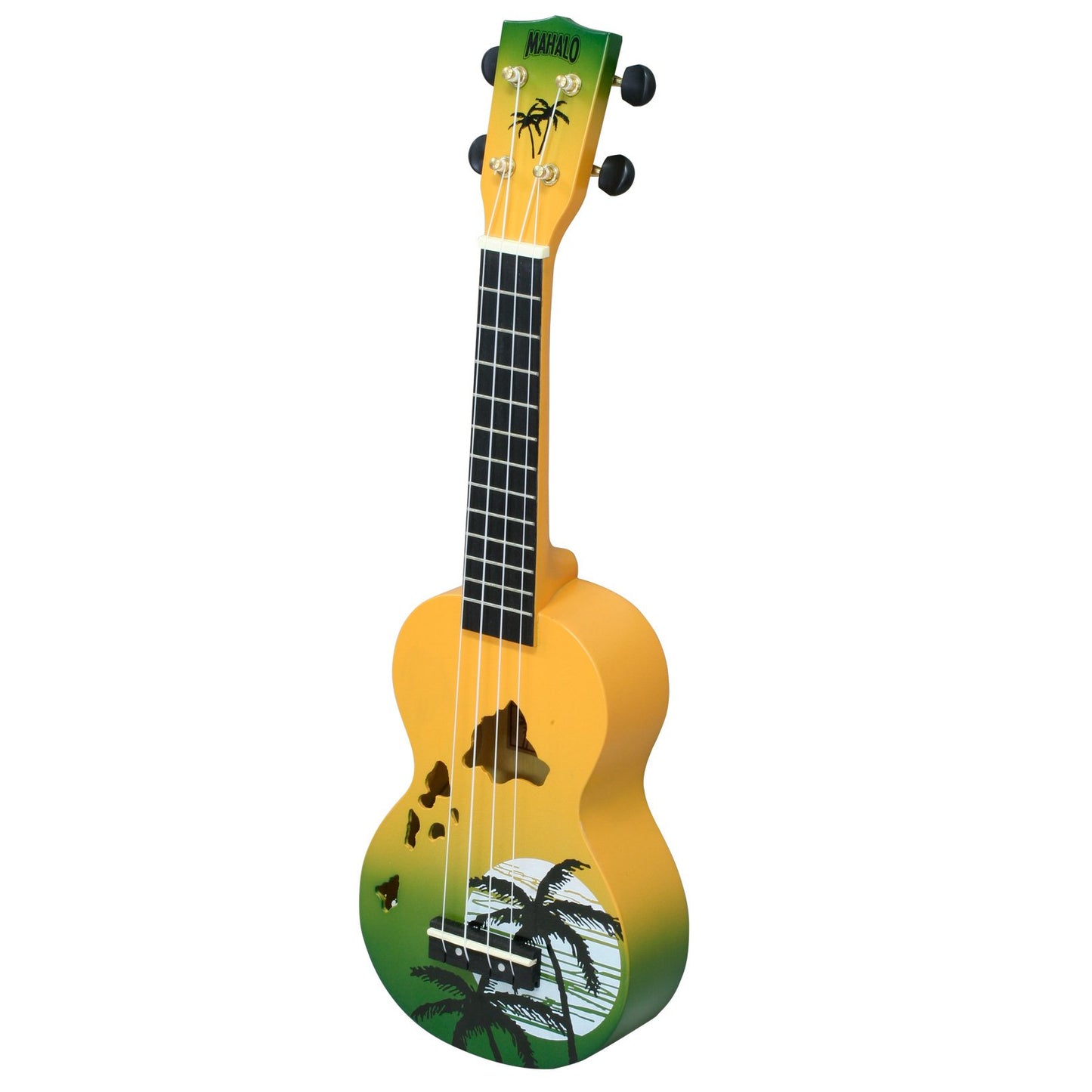 Mahalo Ukuleles Mahalo Designer Series Ukulele, Right Handed, Green Burst, Soprano (MD1HA gnb)