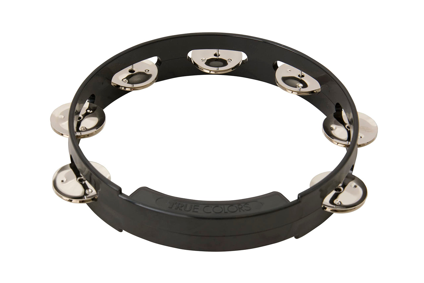 RhythmTech TC4018 8-Inch True Colors Tambourine, Black