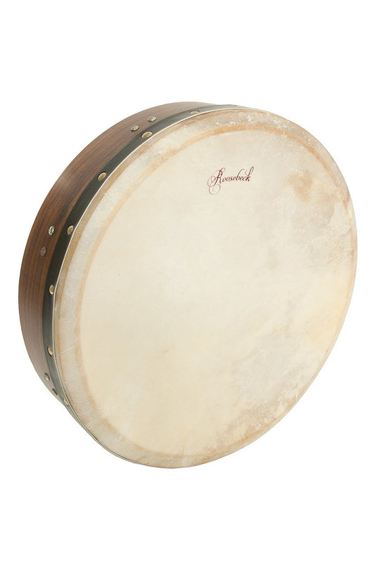 Roosebeck Tunable Sheesham Bodhran, Rosewood, Cross-Bar 14 inches by 3.5 inches