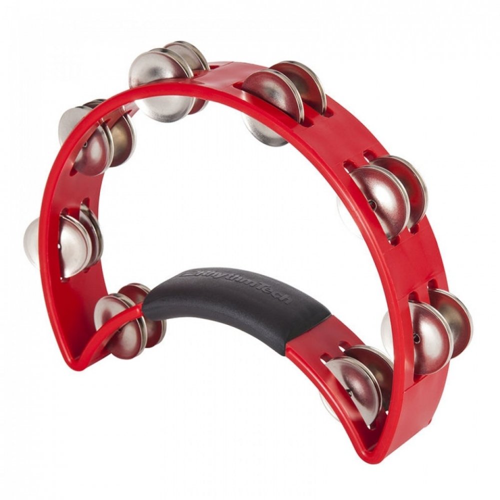 RhythmTech RT1030 Tambourine, Nickel Jingles, Red